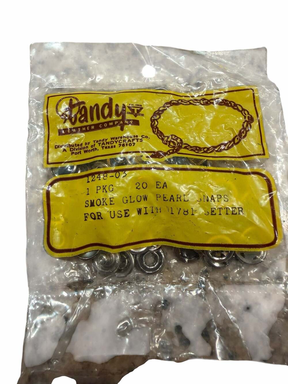 Tandy Leather Company Purple Smoke Glow Pearl Snaps 1248-03, 20 Count
